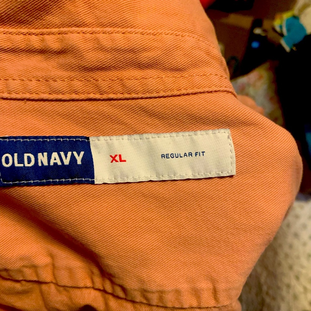 Old navy salmon work shirt
